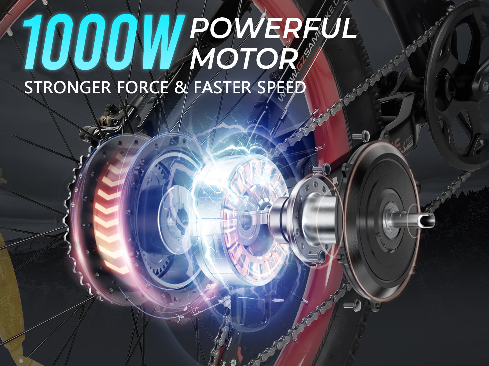 Elektrický bicykel SAMEBIKE LO26 Plus 1000W 3